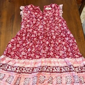 Roller Rabbit Pink and White Floral Top